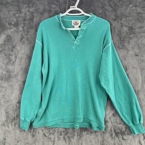 Vintage Cheyenne Outfitter Henley Teal Men’s Xl Y2K